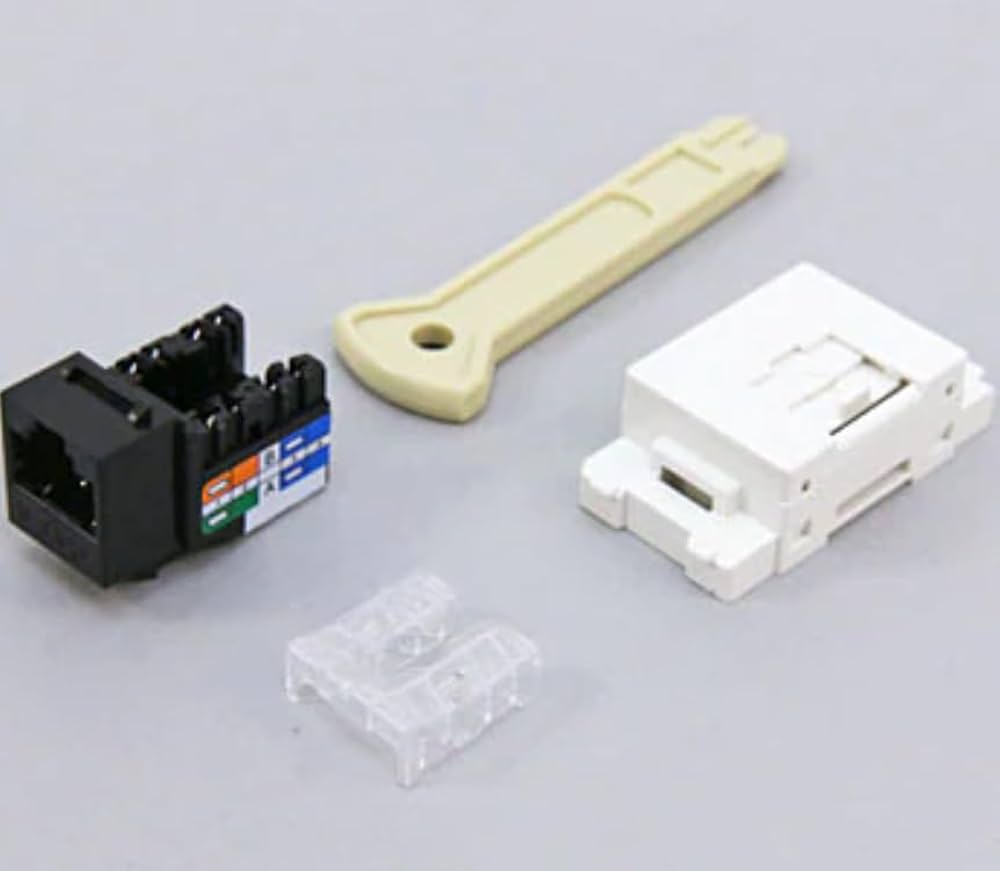 Amazon.co.jp: 神保電器 LAN用埋込モジュラージャック Cat6対応