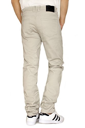 URBANJ Men's Twill Stretch Skinny Jeans2