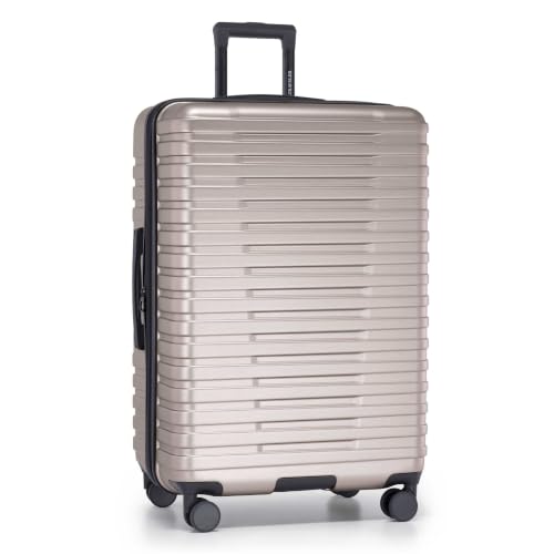 U.S. Traveler Boren Expandable Hardside Rugged Travel Luggage with 8 Spinner Wheels, Champagne, Checked-Large 30-Inch