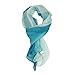 PANTONIGHT Long Chiffon Sheer Scarf Gradient Sky Blue Shaded Colors Lightweight Scarf For Womens (Color 092)