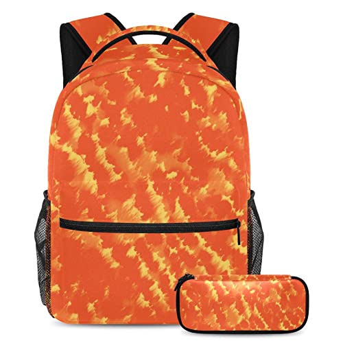 Sac à dos tie-dye avec trousse de grande capacité pour transporter les cahiers