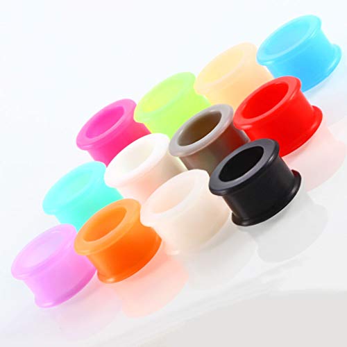 Cabbe 24Pcs Silicone Tunnels Ear Gauges Kit 6G-22Mm Double Flared Saddle Expander For Women Men Body Piercing Jewelry Gauge, 2G(6Mm) #TOP1
