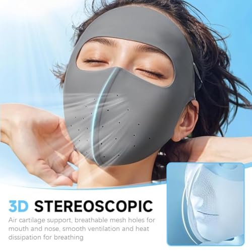 Image of 1Pc Full Face Cover Folded Women Face Mask for Outdoor Sports Climbing Traveling, UPF50+ Sun Protection Mask for Men Women, UV Full Face Masks for Bike Car (Pack, 1, count)