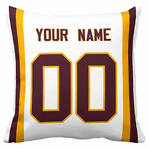 Image of ANTKING Throw Pillow 2 Pack with Custom Name and Number Personalized Gift for Men Women Boys