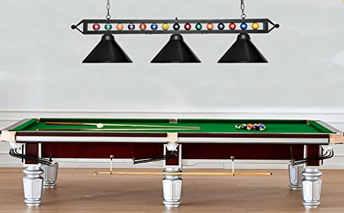 Etoten 59" Pool Table Light, Billiards & Pool Table Light Fixtures For 7' 8' 9' Table, Pool Table Lighting, Billiards Light For Snooker Table, Billiard Table, Game Room, Bar(Black) #TOP2