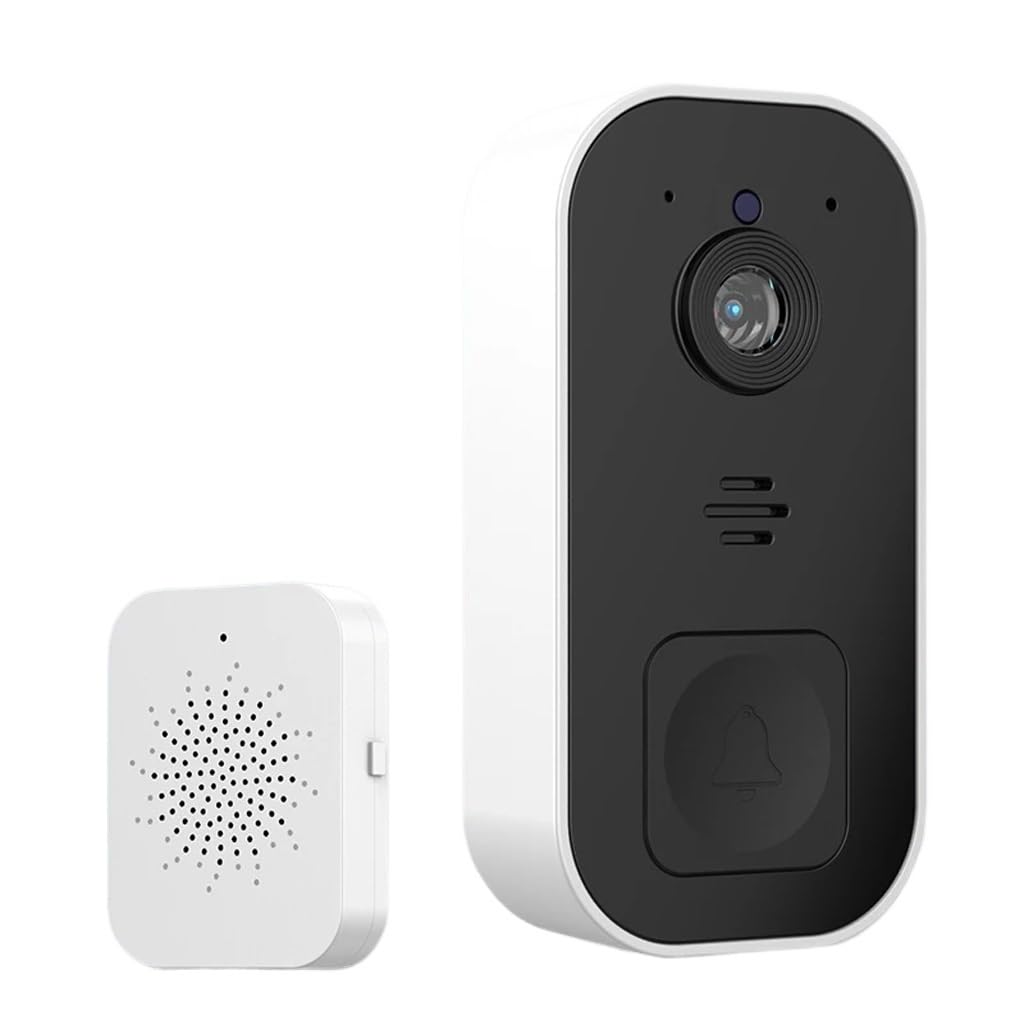 MOBYGKFY Camera Outdoor Doorbell Waterproof Smart Set Night Vision Voice Intercom Security
