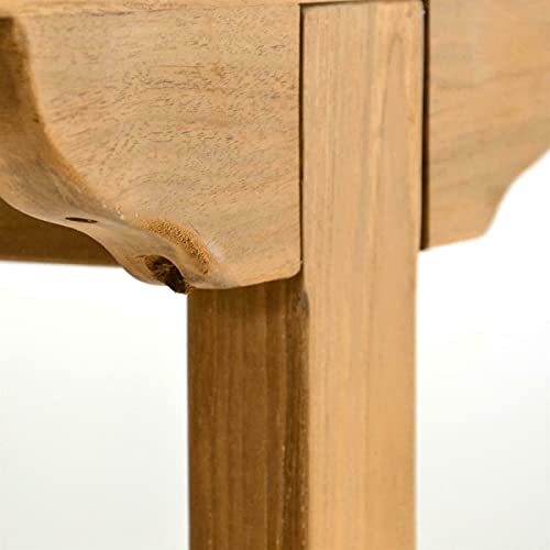 YJYDD Esstisch Ausziehbar Gartentisch Esstisch Balkontisch Teakholz Behandelt Ausziehbar 120/170 cm – Bild 5