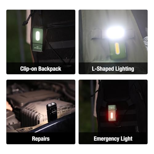 klarus E8 180° Swivel Head & Triple-Light Pocket Flashlight - 1000 Lumens, Rechargeable, IPX6 Waterproof, Magnet, Clip (EDC) by klarus - Used condition - Image 3