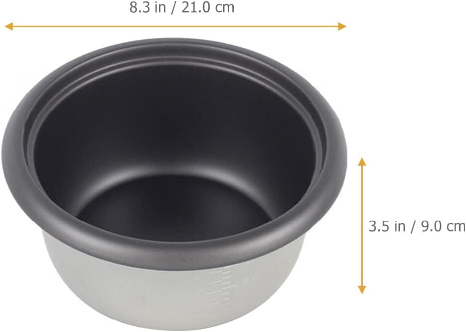 Operitacx Rice Cooker Inner Pot 3 Cup/0.5L Uncooked, Non-Stick Inner Replacement Pot Compatible with 1.5L Rice Cooker, Multi-Cookers