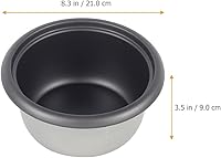 Vista 4 de Operitacx Olla de arrocera interior de 3 tazas/0.5L sin cocinar, olla de repuesto interior antiadherente compatible con olla arrocera de 1.5 L