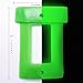 Mario Warp Pipe Single Light Switch Wall Plate Cover - Handmade Video Game Room Decor Geek Gamer Bedroom Living Room (Green Glow in the Dark - GFCI Single Rocker Cover 1-Gang Duplex)