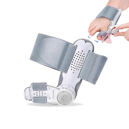 MuSylonz Bunion Corrector for Big Toe for Men and Women Adjustable Knob Toe Orthosis and Non-Slip Big Toe Separator Designed for Orthopedic Bunion Correction Suitable for Left and Right Feet Grey