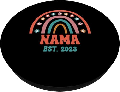 Miniatura 2 de Retro Nama Groovy Grandma Est. 2023 Rainbow Boho Style PopSockets Swappable PopGrip
