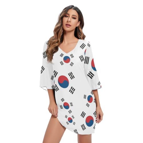 Robe d'été en mousseline imprimée Corée du Sud pour vos vacances ensoleillées