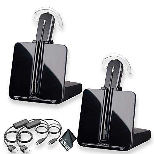 Plantronics CS540 Wireless Headset System + APU-72 Hook Switch Cable Cisco Phones - 2 Pack