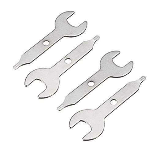 Grehge h Open End Wrench 9.5 mm Nut Spanner for Rotary Tool Silver Stainless Steel Collet Wrench Key for Engraving Machine 4 Pack