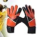 RNXRZANK Goalkeeper Gloves for Football, Goalie Gloves for Soccer Matches, Orange Size 7