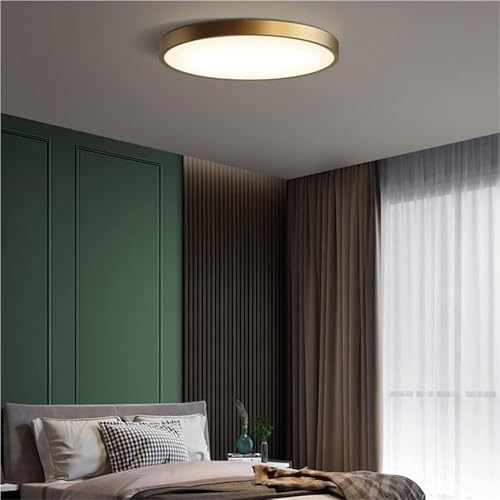 Plafonnier en cuivre véritable, panneau dimmable chic