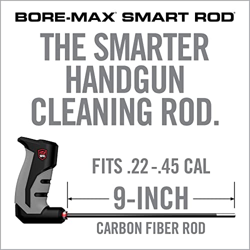 Real Avid One Piece Gun Cleaning Rod, 9" Carbon Fiber Rod For Handgun Cleaning & Pistol Cleaning, One Piece Rod For Gun Cleaning Supplies #TOP1