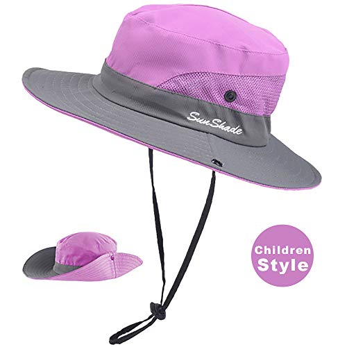 Peicees Women Ponytail Sun Hat, UPF 50+ UV Protection Summer Cap Adjustable Bucket