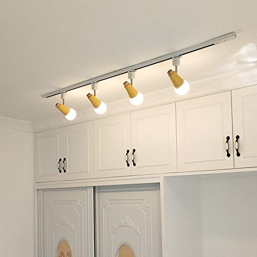 Barras De Focos 1 PCS Lámpara de pista LED Moderna Colorido 2 Way Spotlights Ajustable Spotlights Track Lighting Fixture 120V Light Bar Showroom Tienda de ropa LáMpara De Techo