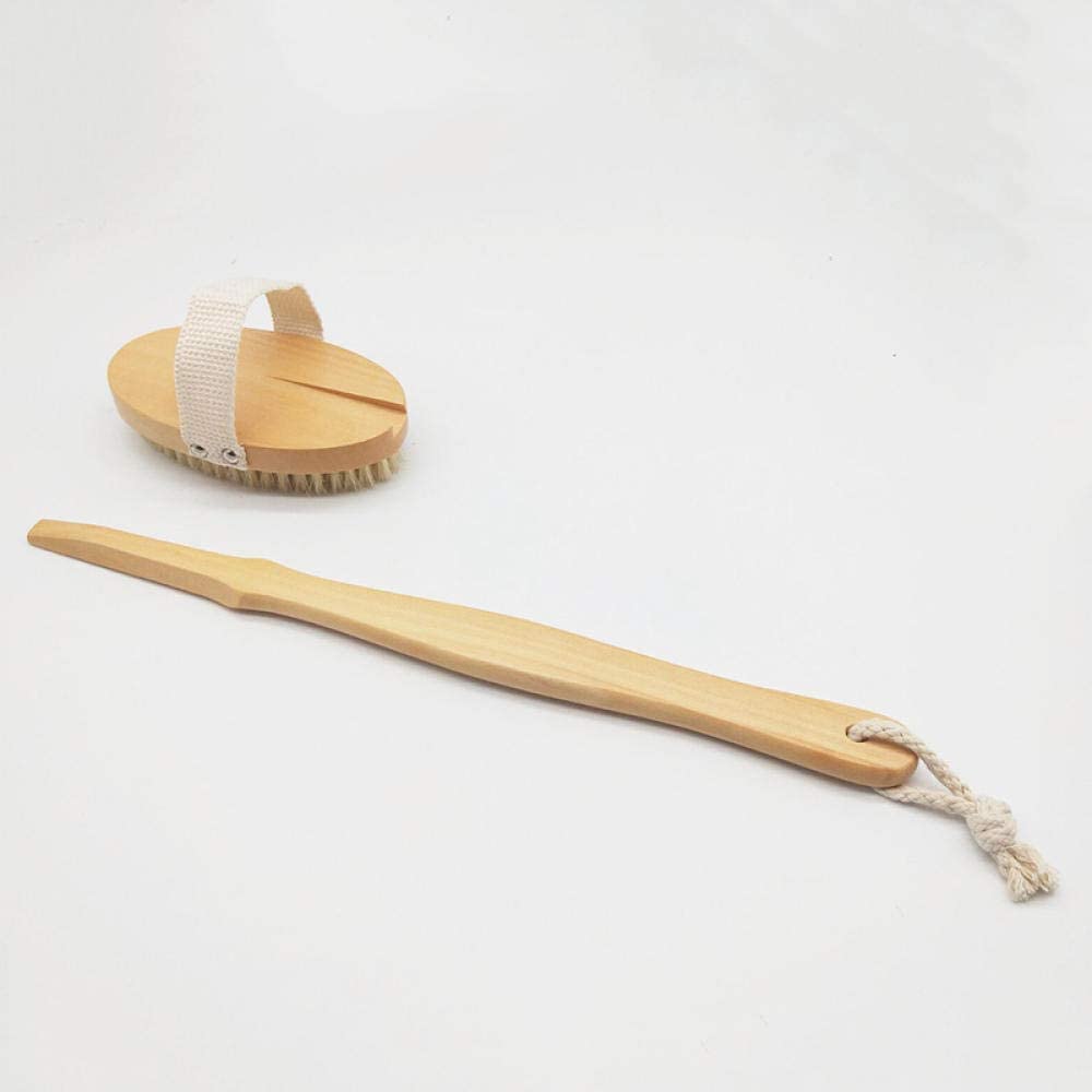 Brosse de douche, tle bain douche sec corps brosse dos épurateur exfoliant 42.5x6.7 cm