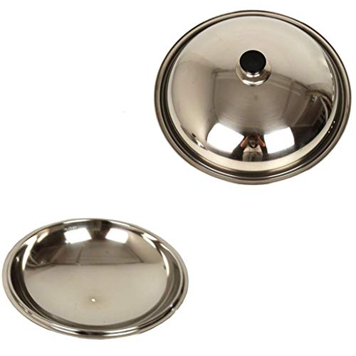 Tapa de acero inoxidable de 39cm para cubrir cualquier olla redonda grande 4