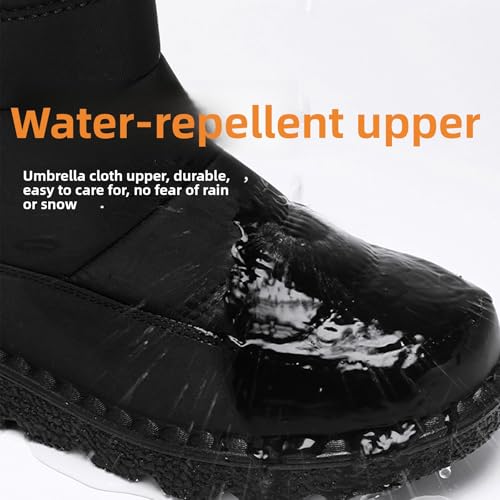 Women's Winter Warm Snow Boots with Fur Lined Thermal Mid-Calf Booties Waterproof Non-Slip Comfortable Outdoor Casual Slip On Booties3