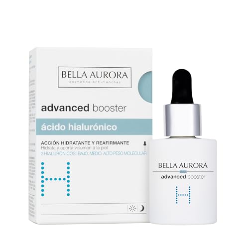 BELLA AURORA - Advanced Booster H 30 ml, Ácido Hialurónico, Sérum Hidratante y Antiarrugas Facial, Antiedad y Alisa la Piel, Confort al Instante, Atenúa Arrugas y Líneas de Expresión