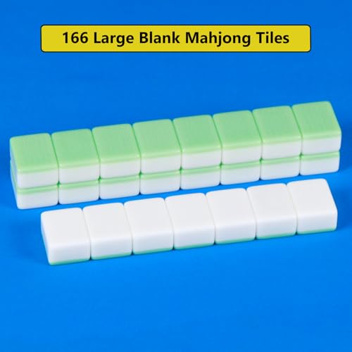 Juego de Fichas Mahjong en Blanco Verde 166 Piezas miniatura 4