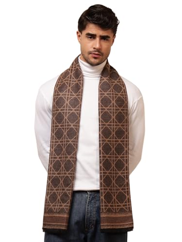 Image of Ravaiyaa - Attitude is everything Men's Reversible Stripe Pattern Winter Wool Scarf, Muffler 72 inchx12 inch Inch