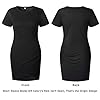 BTFBM-Womens-2021-Casual-Crew-Neck-Short-Sleeve-Ruched-Stretchy-Bodycon-T-Shirt-Short-Mini-Dress BTFBM Women's 2023 Summer Casual Beach Dresses Crew Neck Short Sleeve Wrap Party Club Mini Ruched Bodycon T Shirt Dress(Black, Medium)