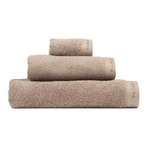 Juego de toallas de algodón 100% NAF NAF color marrón para ducha 2