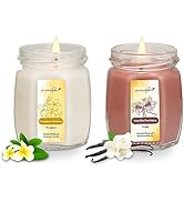 Aromahpure Scented Candles (Earth Scent + Vanilla, Pack of 2)