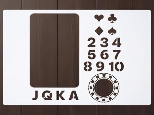 Playing Cards Stencil – Casino Game Pattern Design Template Reusable