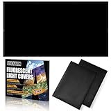 ANGSYLTH 2 Pcs Fluorescent Light Covers - 4 x 2 Feet Covers for Ceiling Lights, Magnetic Light Filters for Classroom, Office, Hospitals, Home (Black)
