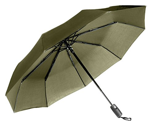 Repel Windproof Travel Umbrella with Teflon Coating (Army Green)