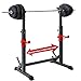 EEUK Support Haltères Squat Barbell Rack Hauteur et Largeur Réglable à Domicile, Multifonction Reglable Cage Squat Poids Rack Fitness Rack, Charge Max 250KG