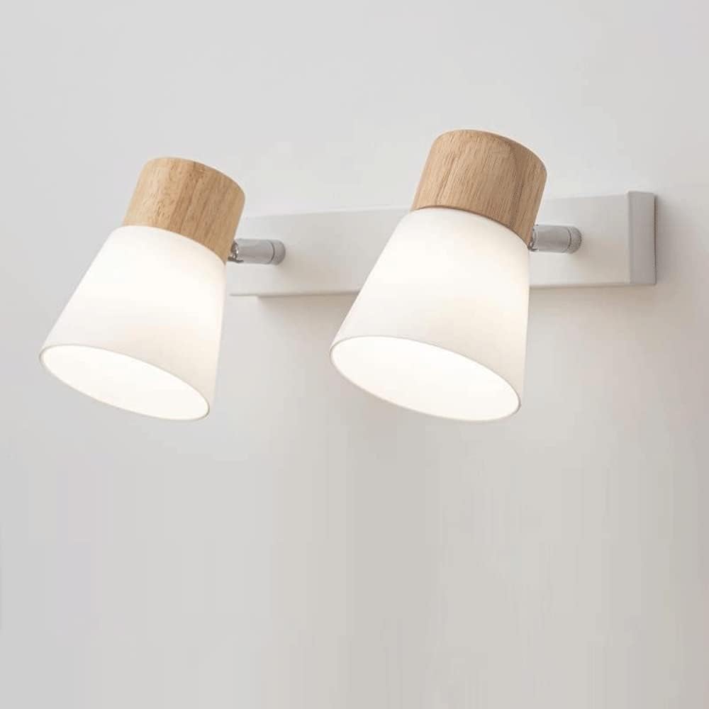 SXECAEPS Wall Lamps Sconces Rubber Wrought Iron Glass Lighting Bedside Sconce Fixture E27 Lighting(30cm)