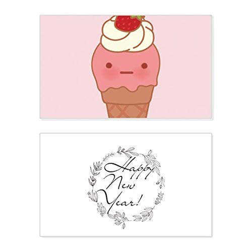 Carte commémorative Fraise et Crème glacée pour le Nouvel An