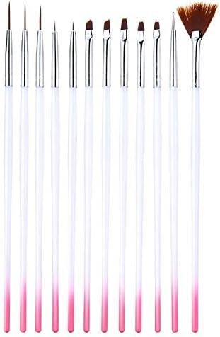 Nail Pens 12PCS/Set Drawing Brush Nail Art Brush Pens Dotting Point Painting Pens Nail Art Tools Pink for Nail Art
