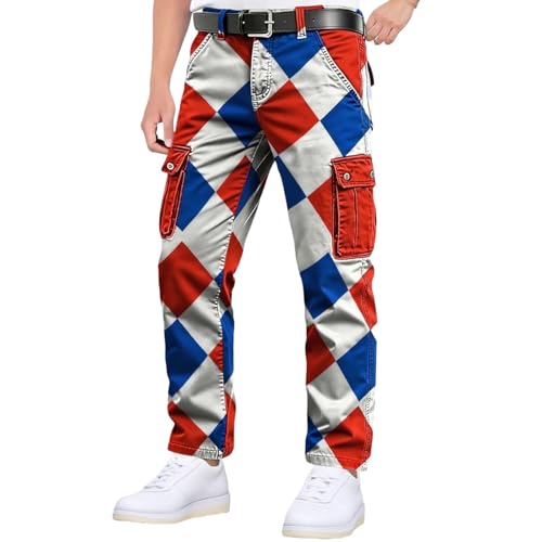 Pantalon cargo imprimé avec plusieurs poches pour l'extérieur