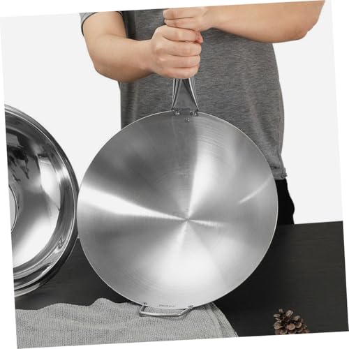 Sartén Wok de Acero Inoxidable 12 pulgadas con Mango de Madera miniatura 6