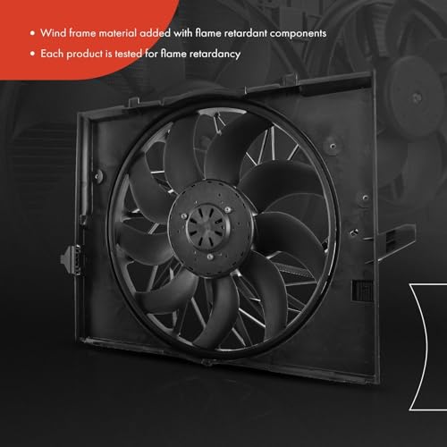 A-Premium Engine Radiator Cooling Fan Assembly with Brushless Motor Compatible with BMW Models - 525i/530xi 2006-2007, 525xi/530i 2006-2007, 528i 2008-2010, 528xi 2008, 545i, 750i, 750Li, 645Ci by A-premium - Image 4