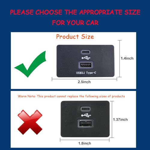 Upgrade USB Interface for Apple Carplay, Type-C + USB Module Hub Compatible with Ford Lincoln SYNC 3 Version 3.4 Replaces# HC3Z-19A387-EFast Charging