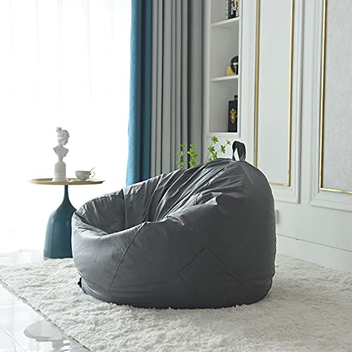 Funda para puf, Funda para sofá, Funda para reposapiés (sin Relleno), para decoración del hogar, cromada, 100 x 120 cm