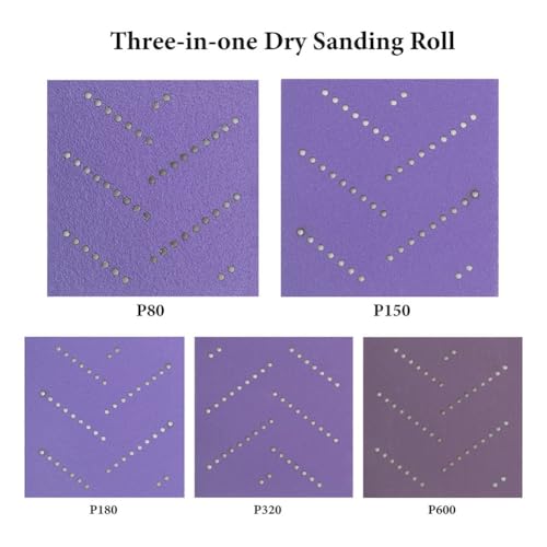 Papier abrasif violet 12 m avec extraction multi-trous et grain 80 à 600 - 8