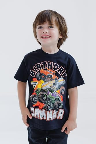 Monster Jam Birthday T-Shirt Toddler to Big Kid Grave Digger El Toro Loco Maximum Destruction2