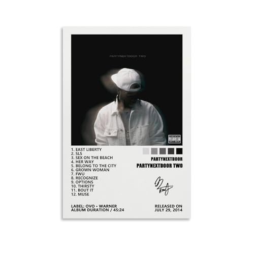 TIANJIAK Party Next Door Poster PartyNextDoor Two Music Album Cover Posters And Prints Canvas Wall Art Posters 12x18inch(30x45cm) Unframe-style-2