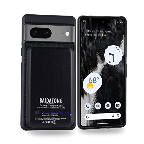 Baidatong 5000Mah Battery Case For Google Pixel 7 Portable Charging And Protective Backup Charger Case For 6.3 Inch Google Pixel 7 (Black) #TOP25